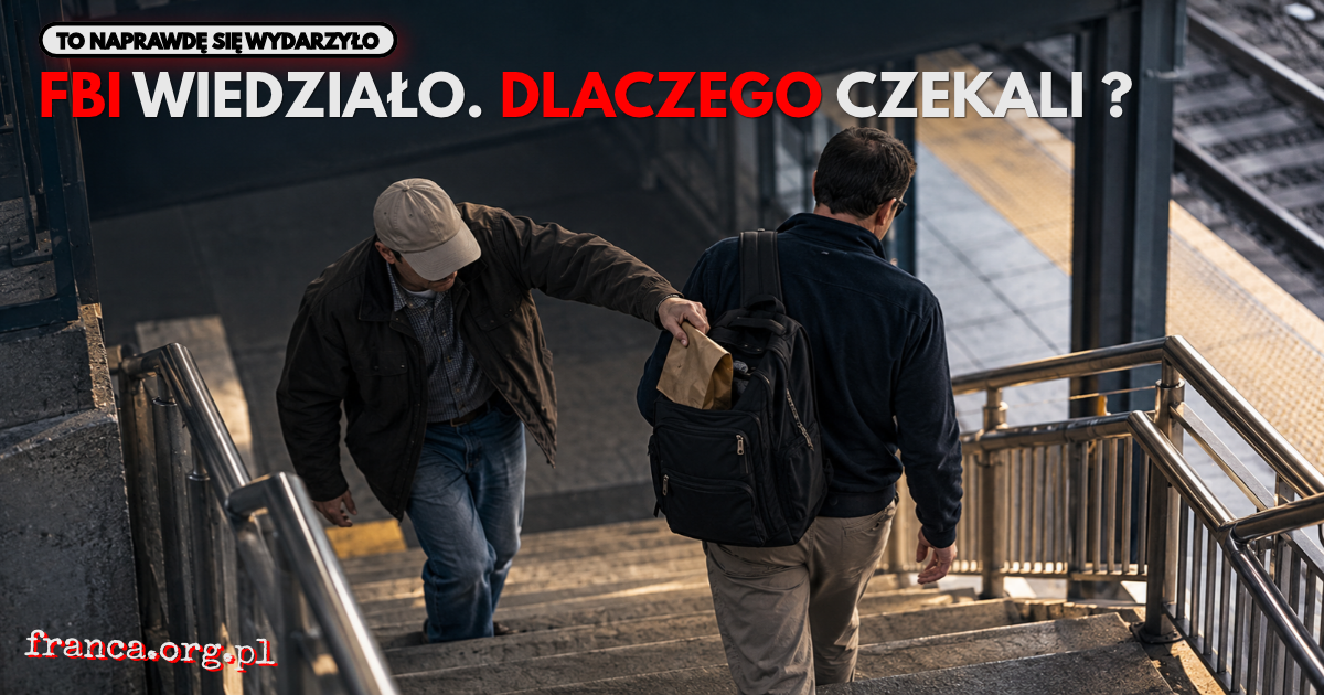 Rekonstrukcja tajnego spotkania na schodach amerykańskiej stacji kolejowej w 2009 roku. Dwóch mężczyzn mijających się w przeciwnych kierunkach dyskretnie przekazuje papierową torbę do plecaka. Scena nawiązuje do autentycznej operacji rosyjskich agentów, z