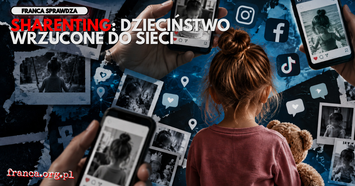 Dziecięcy plecak w rodzinnym przedpokoju uwalnia drobne fragmenty informacji, które tworzą nad nim monumentalną cyfrową sylwetkę człowieka.